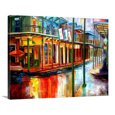 «Downpour on Bourbon Street» par Bebe, reproduction d'art