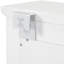 Meuble-lavabo blanc flottant avec miroir mural Hd 31,7 po, organisateur 3 tiroirs, 5 poches et crochets pour petits espaces