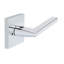 Bravura 839-7 Delray Privacy Lever on Square Contemporary  Rose in Polished Chrome