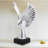 Elegant Eagle Wing Resin Sculpture Decorative Object for Living Room Decorations - Modern Figurine Accent for Office or Home Tabletop Decor - Silver-29305275-29305274