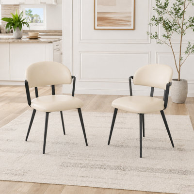 47cm H Upholstered Metal Side Chair