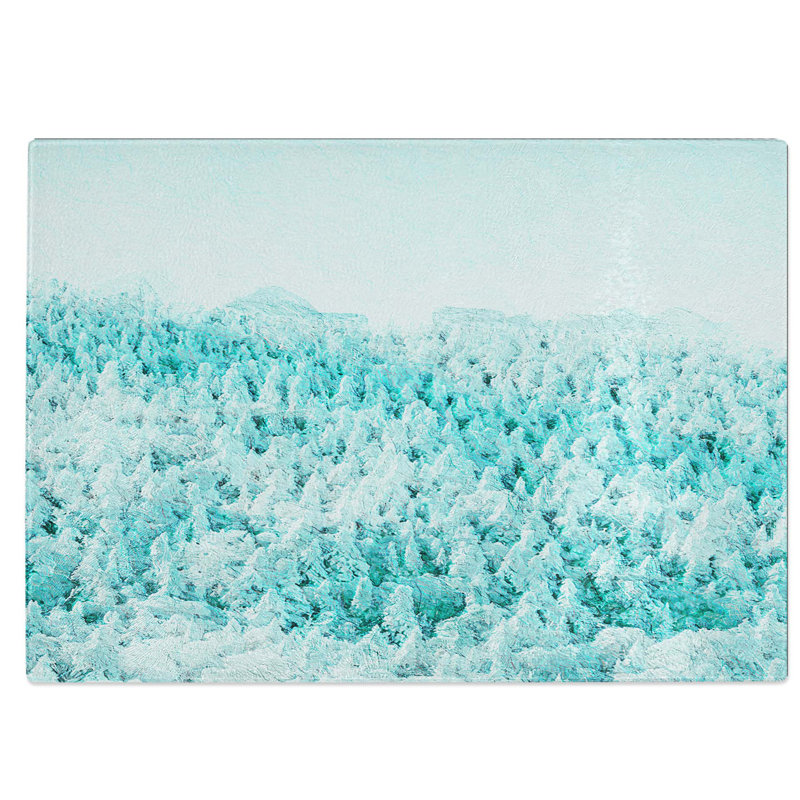 Tempered Glass a Winter Forest Art Chopping Board, 39 cm W x 28.5 cm L