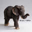Statue d'éléphant en résine imitation écorce, décoration extérieure, 18 cm (7,09 pouces), pour jardin, terrasse ou pelouse.