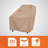 Modern Leisure Basics Patio Chair Cover, 33"L x 34"W x 31"H, Khaki