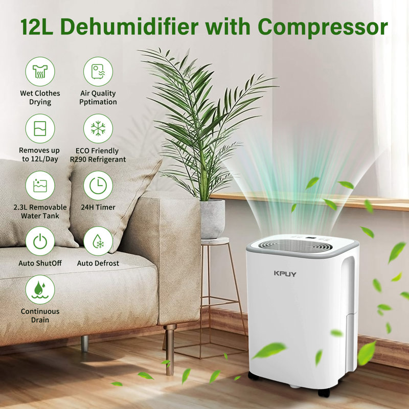 12L Portable Quiet Dehumidifier