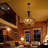 21.65-inch Hexagonal Tiffany-style Stained Glass Chandelier - Adjustable Length / E26 Base / Wall Switch