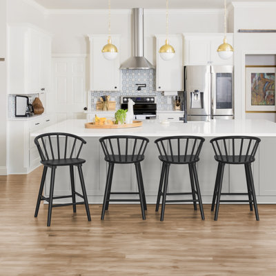 Chelssie Solid Wood Counter Stool