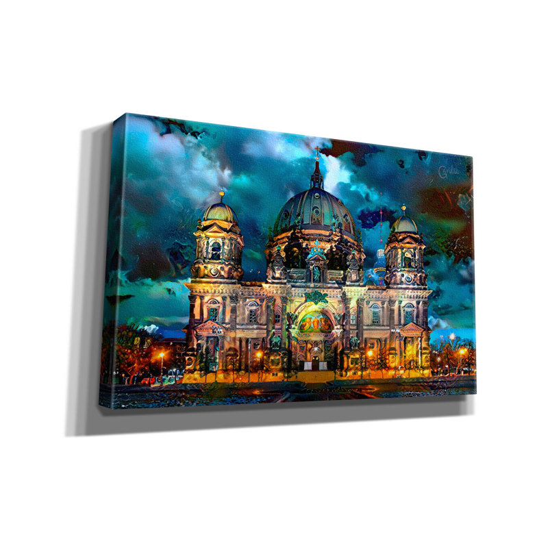 Epic Graffiti 'Germany Berlin Cathedral'  by Pedro Gavidia Canvas Wall Art, 40" x 26", 26" H x 40" W