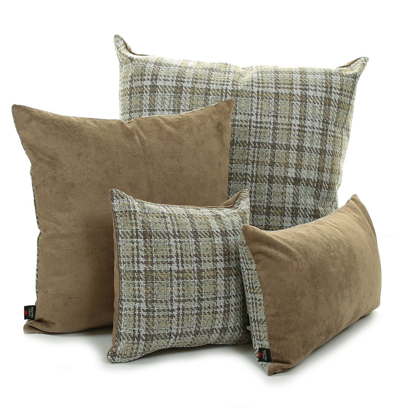 Deemer Plaid Square Cushion, 55 x 55cm, Green
