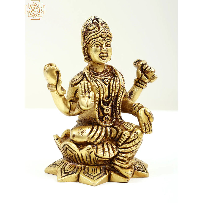 3" Small Brass Bala Sundari Idol – Handmade Tripura Sundari Youthful Goddess Statue for Spiritual Home Altar & Protection