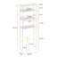 Calirose 23.6" W x 68 "H x 9.4" D Over The Toilet Storage with 4-tier shelf & 4 hooks-875606902