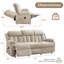 Canapé inclinable électrique à 3 places avec télécommande, canapé inclinable surdimensionné pour le salon, chenille beige