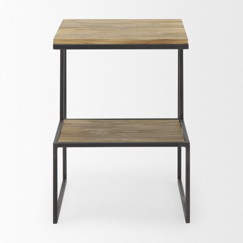 Solid Wood Top End Table
