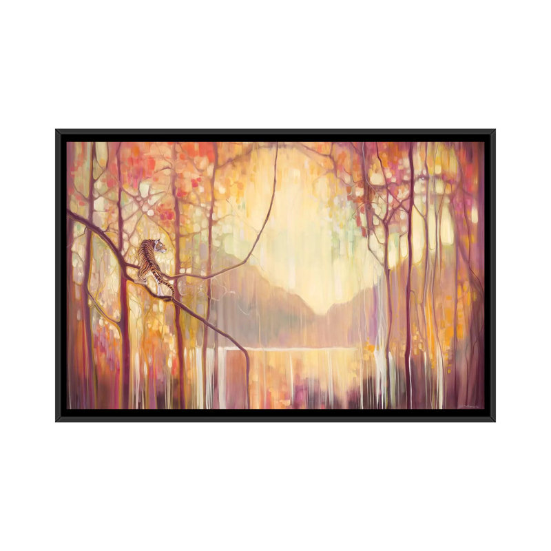 Dans un autre endroit, H 40 po x l 60 po x P 1,5 po, Toile avec cadre noir, Pas de tapis