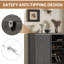 Armoire de rangement moderne pour chaussures à 5 niveaux avec portes cannelées et tablettes réglables-971478010