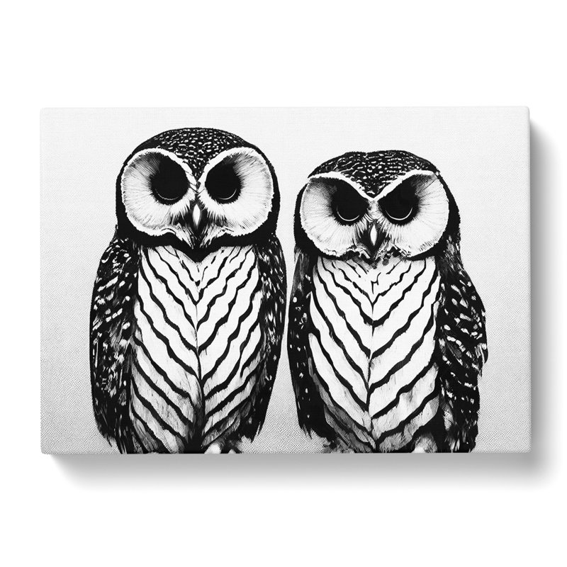 Monochrome Owls Vol.3 - Wrapped Canvas