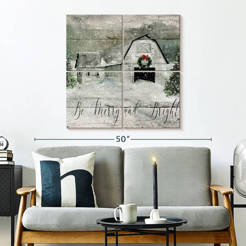 Lelend Merry And Bright Barn, 32" H x 32" W