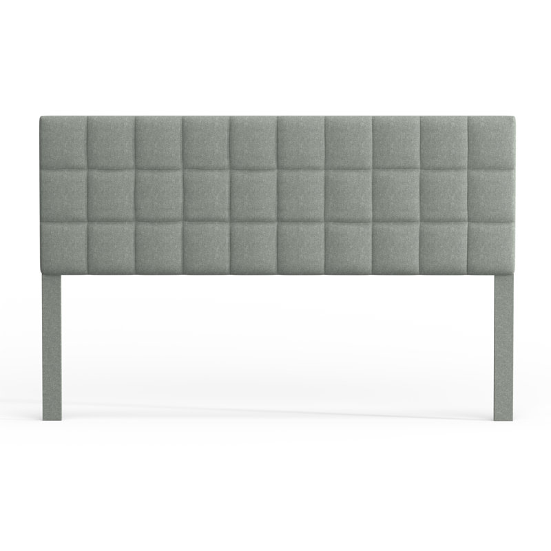 Ahitana Upholstered Panel Headboard, King, Light Gray
