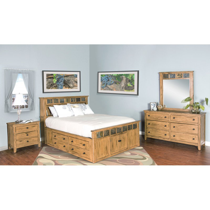 Katsuji 29'' W Nightstand, Rustic Oak
