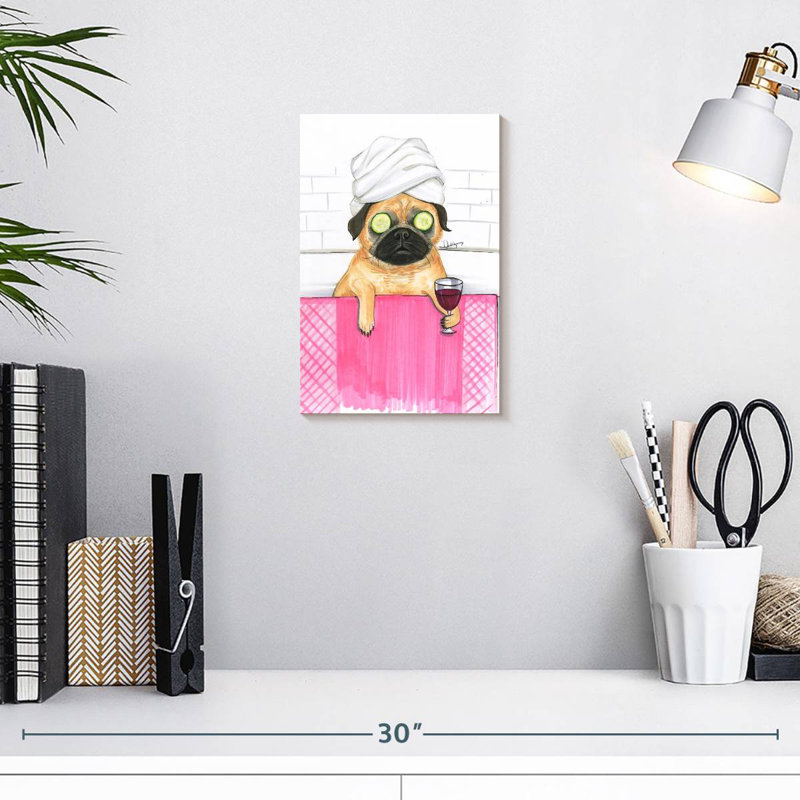 Ketti Pug Bath, 12" H x 8" W