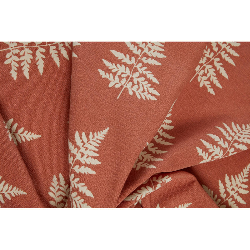 Jevin Cotton Blend Room Darkening Curtain Pair, 90cm Width x 46cm Drop, Orange