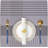 Durable PVC Placemats Set of 8 with Three Horizontal Colour Bands for Stylish Dining Table Decor -291982123