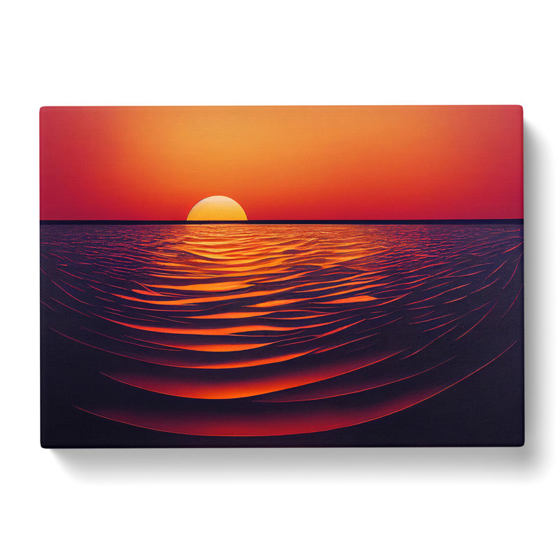 Ethereal Ocean Sunset - Wrapped Canvas