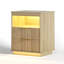 Table de chevet 19 tiroirs l 19,7 po avec port USB et lumière de type C et capteur humain-485413465