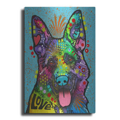 Collection «German Shepherd Love» par Dean Russo, impression sur métal sans cadre