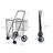 40'' H x 24'' W Folding Shopping Cart with Dual Storage Baskets and Swiveling Wheels-57245144