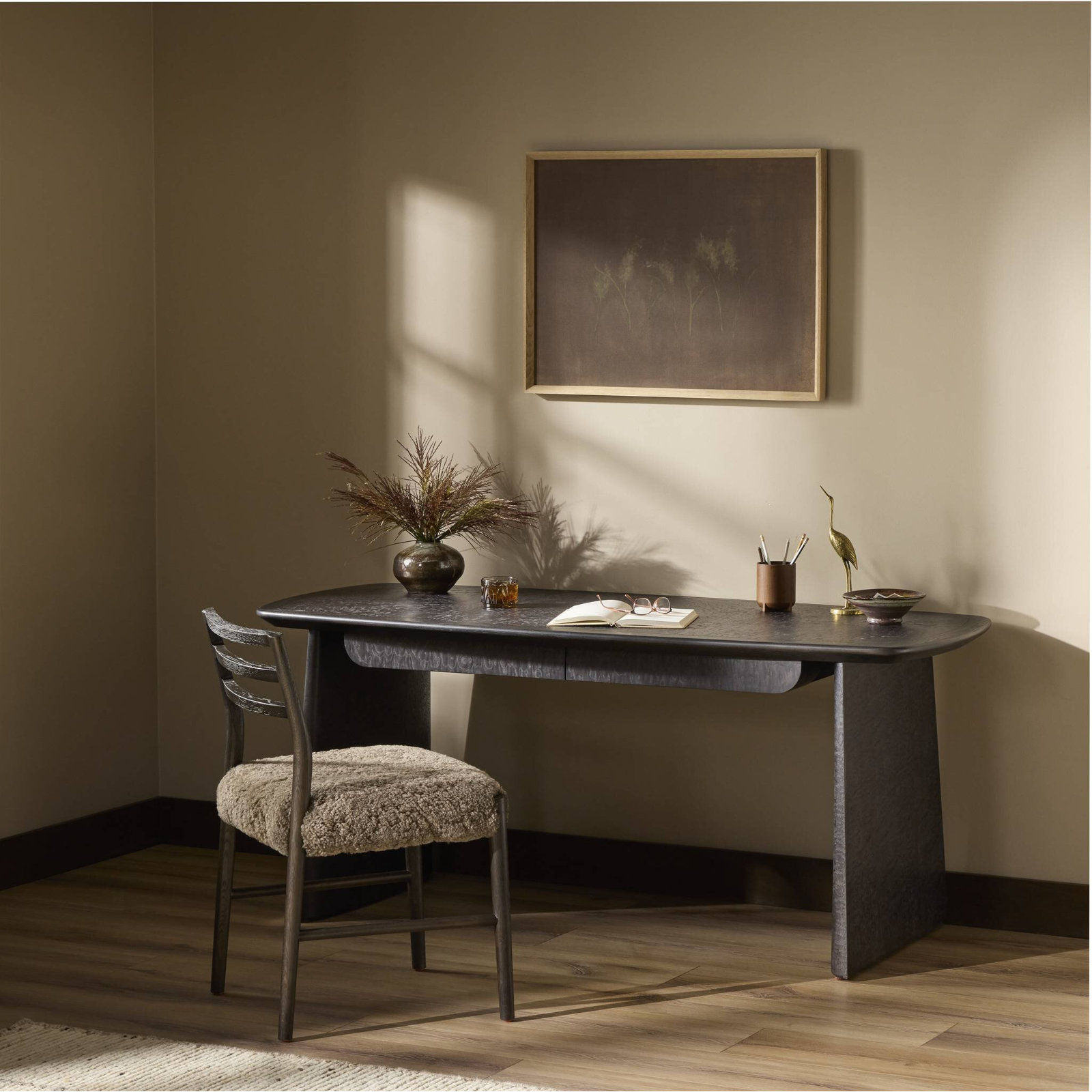 70" Ash Writing Desk