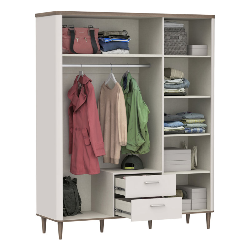Tasheanna 3 Door Manufactured Wood Wardrobe