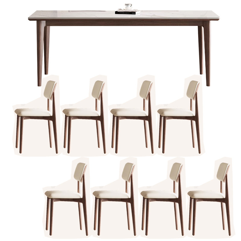 Table rectangulaire moderne de style crème moderne