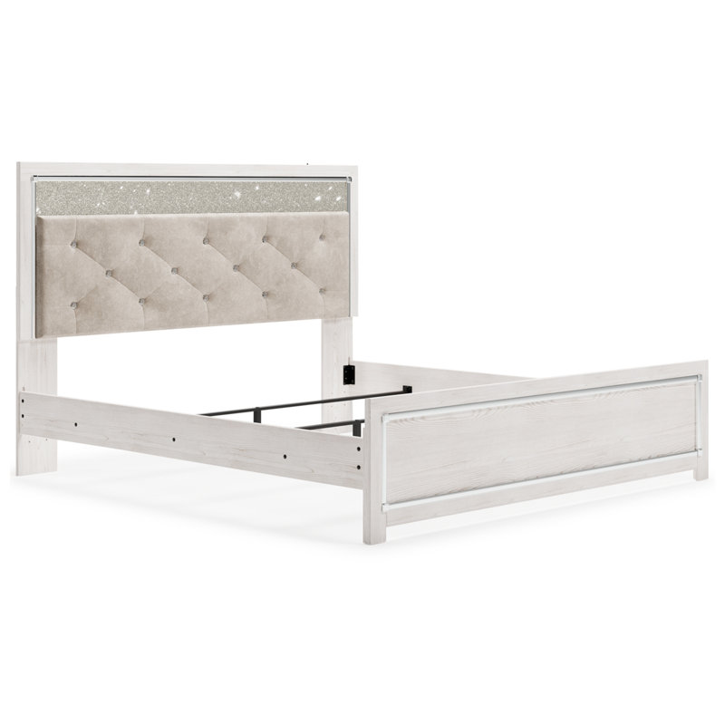 Beamond Upholstered Panel Bed, King