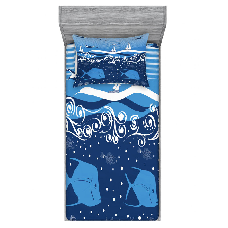 Microfiber Sheet Set, Twin Sheet Set with Fitted Sheet