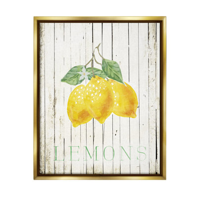 "Rustic Lemons Country", art mural sur toile flottante par Milli Villa