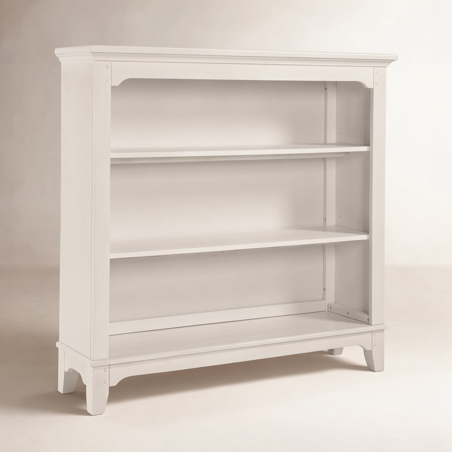 Mabank Wide Bookcase, White Dove