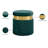 Yasmine 15.5" Wide Velvet Round Standard Ottoman-935379774