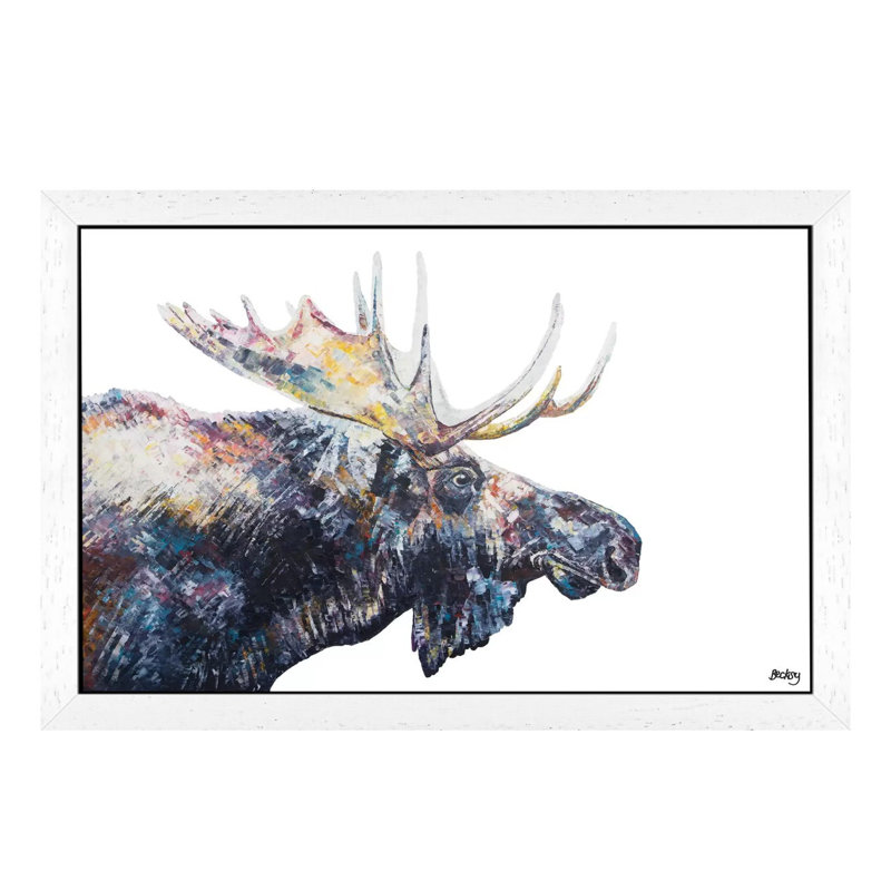 Jed 1 Piece Wall Art on Canvas, 66.04 cm H x 45.72 cm W, White Framed