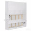 Lit escamotable simple avec armoire supérieure, lit pliable peu encombrant avec lumière et USB, blanc