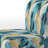 Turquoise Contemporary Ikat Fusion - Upholstered Contemporary Slipper Chair, Modern Abstract Accent Chair
