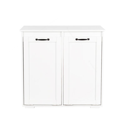 Laundry Cabinet With 2 Removable Liner Bags, Perfect For Organized And Efficient Laundry Management In Any Home.