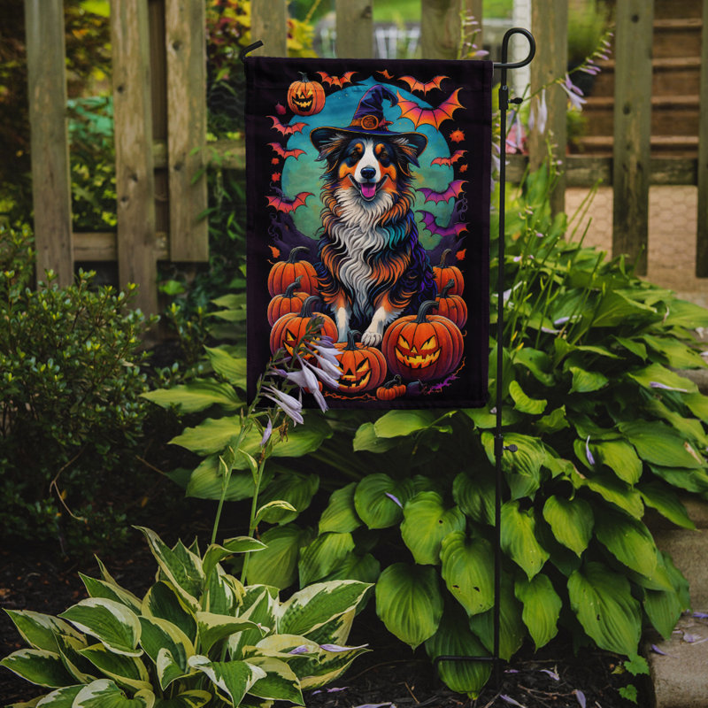 Drapeau de jardin d'Halloween en polyester Jahsi, 15,5 po x 11,25 po