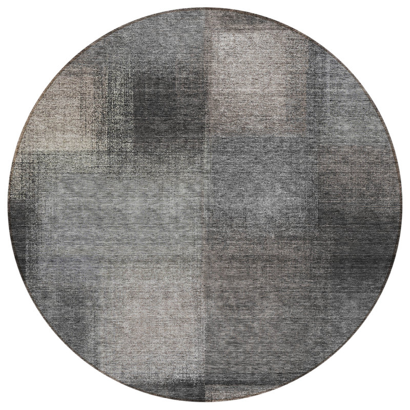 Tapis d'intérieur / extérieur antidérapant Neysa, Rond 8 pi