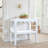 Elegant White 28" W x 17" D x 28" H Accent Table with Scalloped Edge and Two-Tier Storage-1615942748