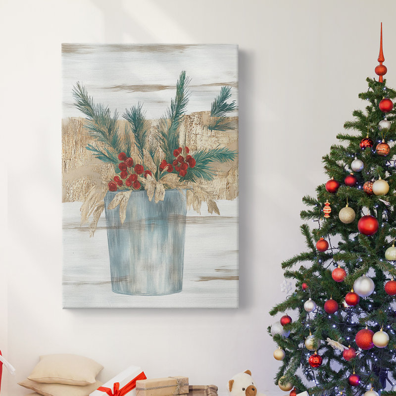 Art des Fêtes de Noël - Toile tendue avec châssis CLCLII, H 27 po x l 18 po