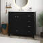 Ensemble de meuble-lavabo noir 36 po avec lavabo en céramique, 2 portes à fermeture douce et 5 tiroirs