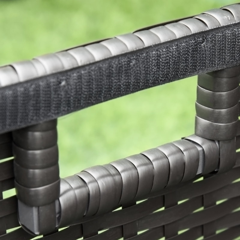 Banc de rangement imperméable en métal, Gris foncé, Beige