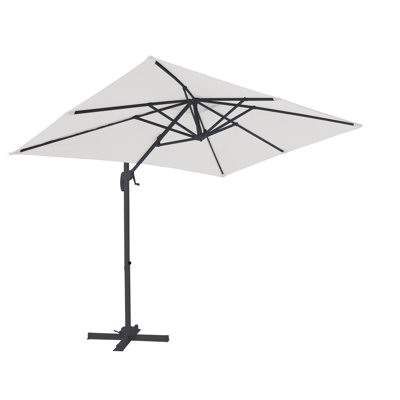 Bryaire 300 cm W X 200 cm D Cantilever Parasol with Manual Lift