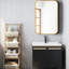 Miroir mural rectangulaire doré de 24 po x 36 po pour un attrait contemporain dans la salle de bain, miroir de 4 mm de hauteur, cadre en aluminium rouillé, guide d'installation Vibe moderne, verre, aluminium, conception incassable, facile à-881171913